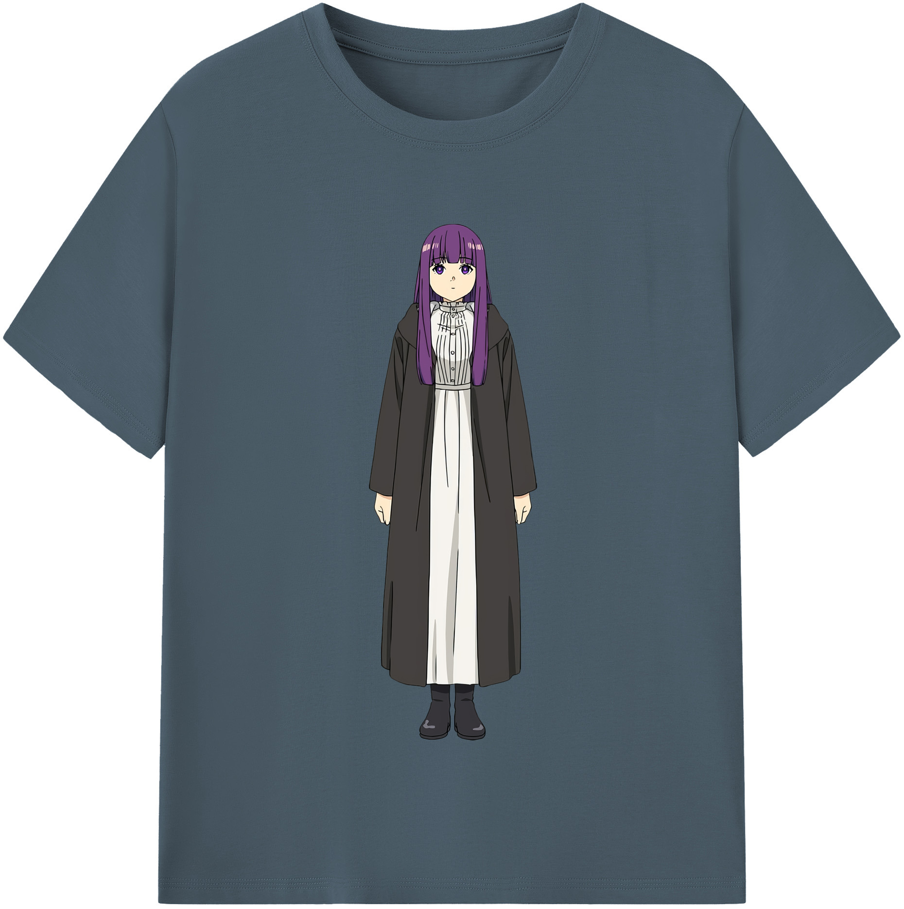 （画像用） 葬送のフリーレン Frieren 綿100％半袖Tシャツ（フロントプリント）